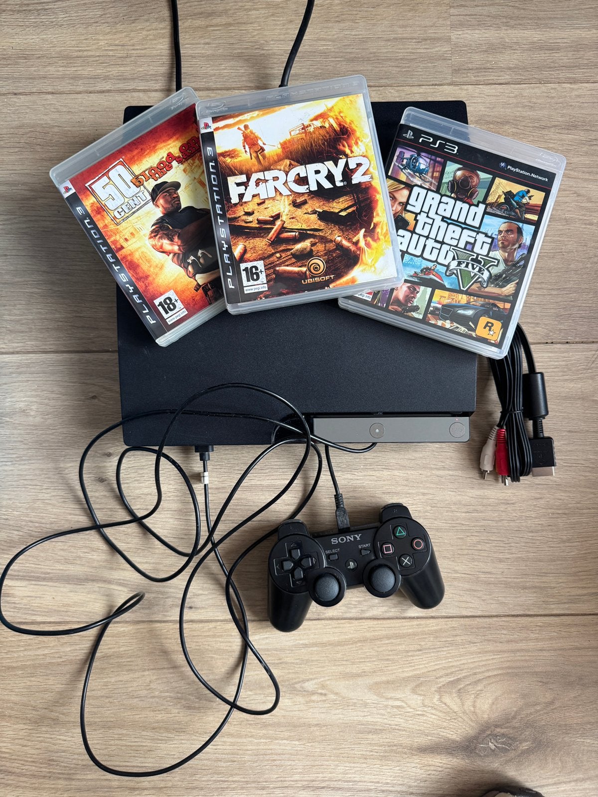 PS3 Slim 160GB + 3 spellen + 1 controller, Ophalen of Verzenden, 160 GB, Met 1 controller, Slim