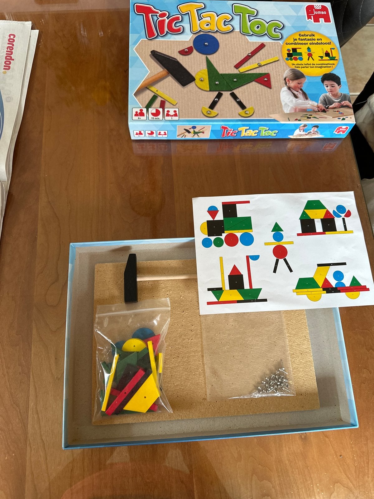 Jumbo Tic Tac Toc Hamer en Spijker Spel, Ophalen of Verzenden, Gebruikt, Knutselen