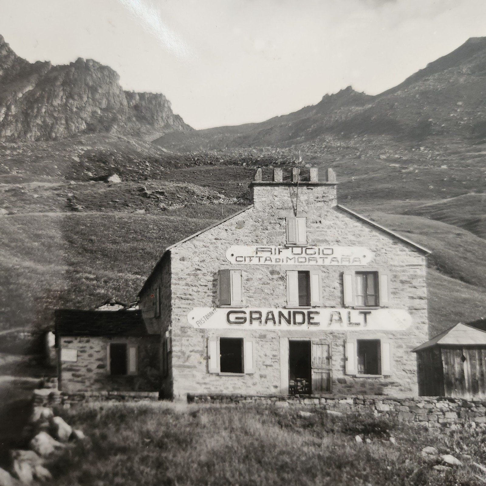 Oude Ansichtkaart Rifugio Città di Mortara Monte Rosa, Verzenden, 1960 tot 1980, Gelopen, Natuur