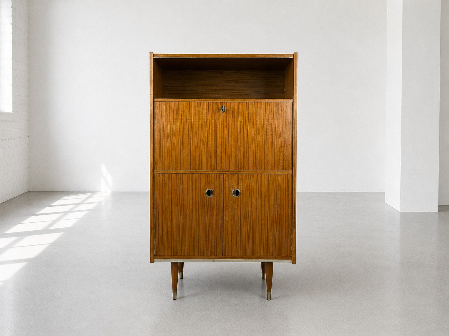 Vintage Unigro kast opbergkast met klep, Ophalen