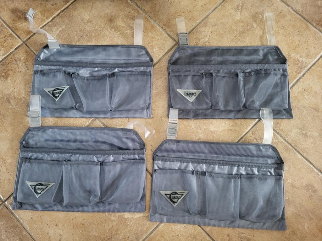 4x Crespo Organizer voor de armleuning van je campingstoel, Ophalen of Verzenden, Zo goed als nieuw, Campingmeubel-accessoire