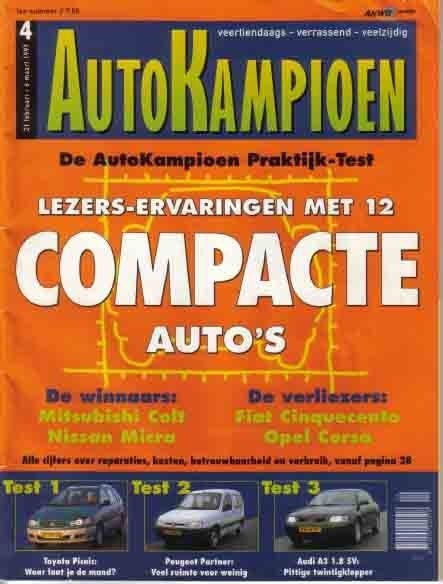 Autokampioen 4 1997 : Seat Ibiza Cupra - Delorean - Toyota, Ophalen of Verzenden, Gelezen, Algemeen