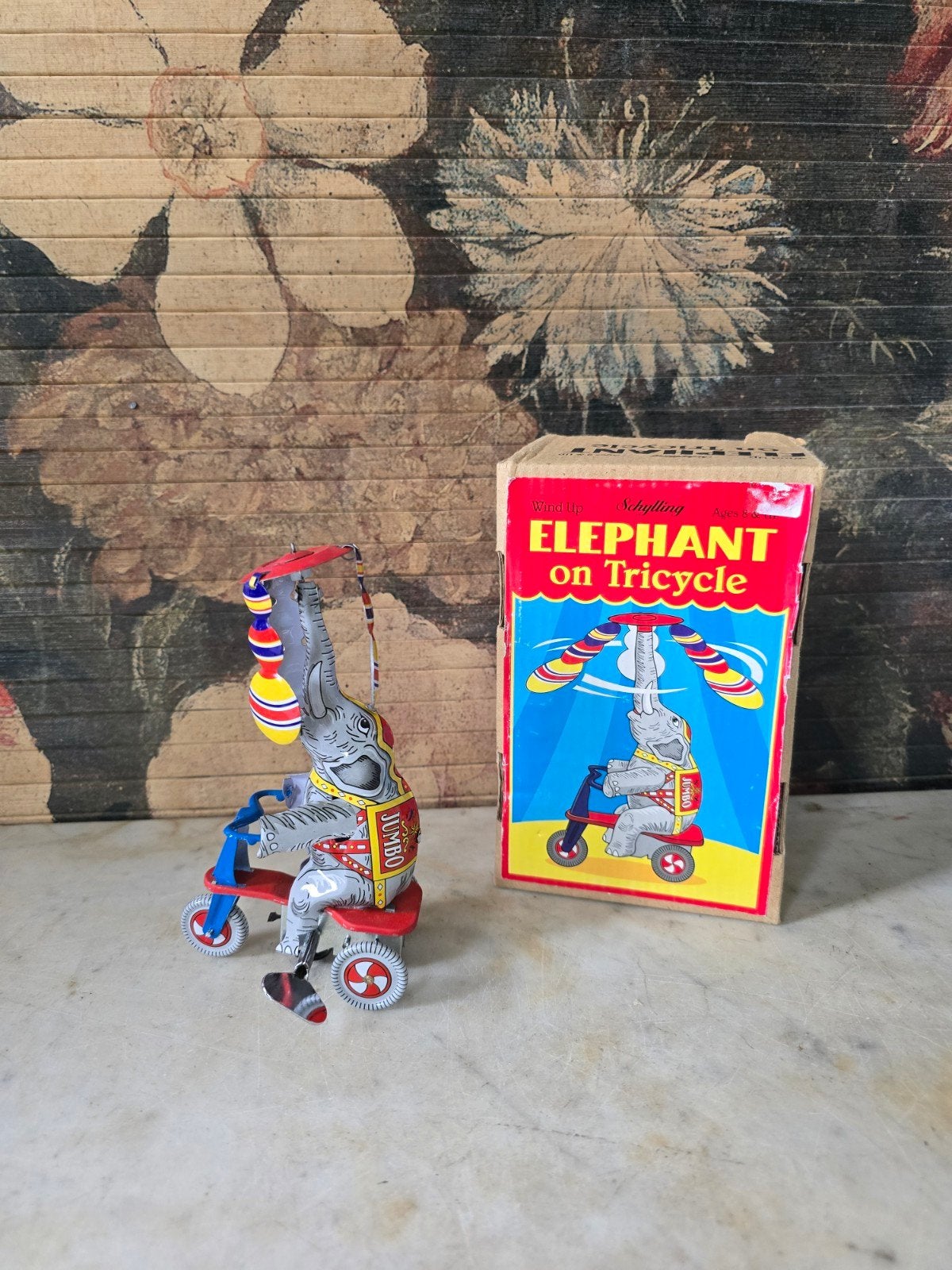 Oud blikken speelgoed olifant op driewieler, Antiek en Kunst, Antiek | Speelgoed, Ophalen of Verzenden