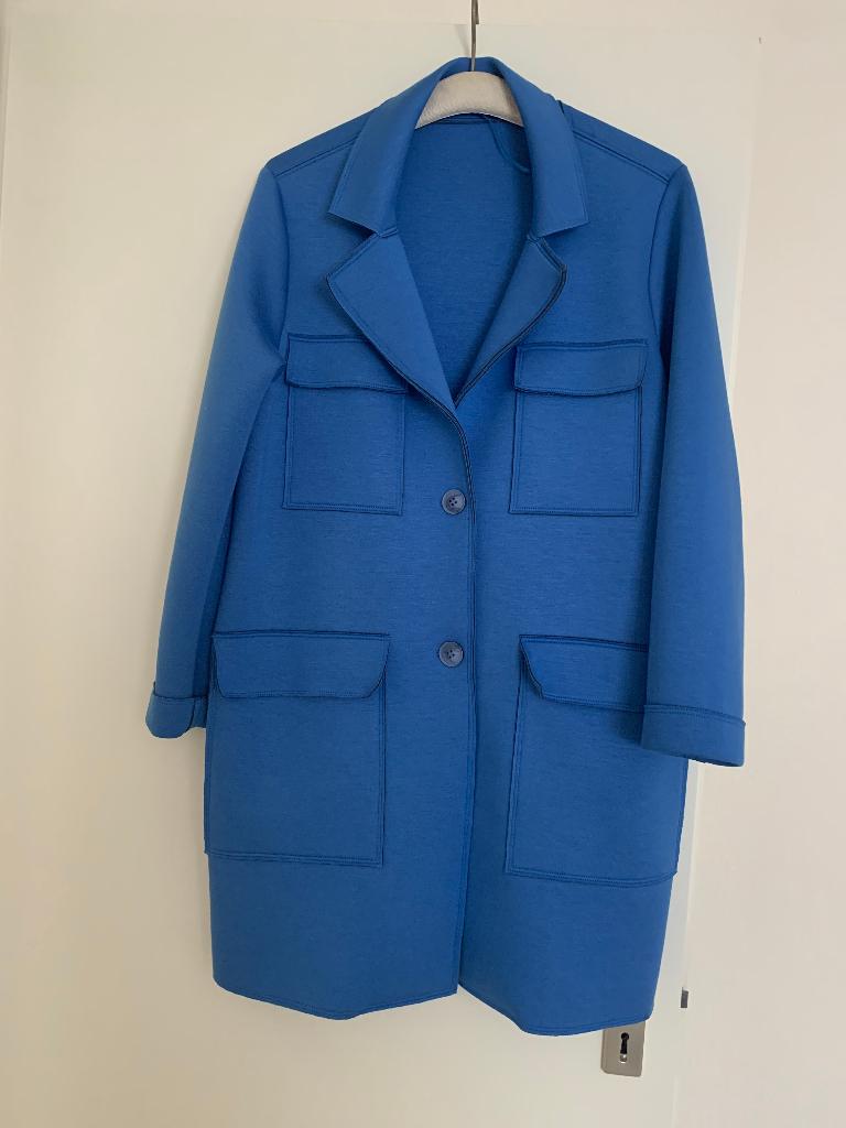 Zgan! prachtige blauwe jas SuZa maat 38, Blauw, Ophalen of Verzenden, Zo goed als nieuw, Suza made for you