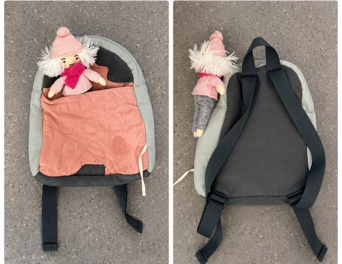 Zara kinderrugzak schooltas  met popje eraan, Overige merken, Gebruikt, Minder dan 30 cm, Ophalen of Verzenden