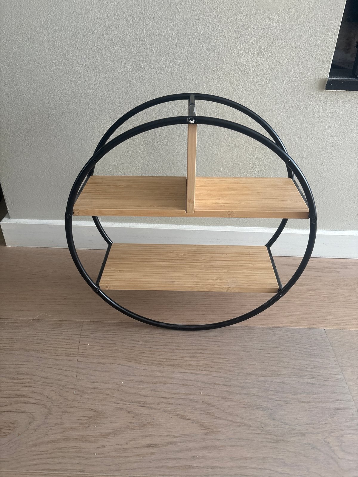 Rond wandrek met bamboe planken, Ophalen, Zo goed als nieuw