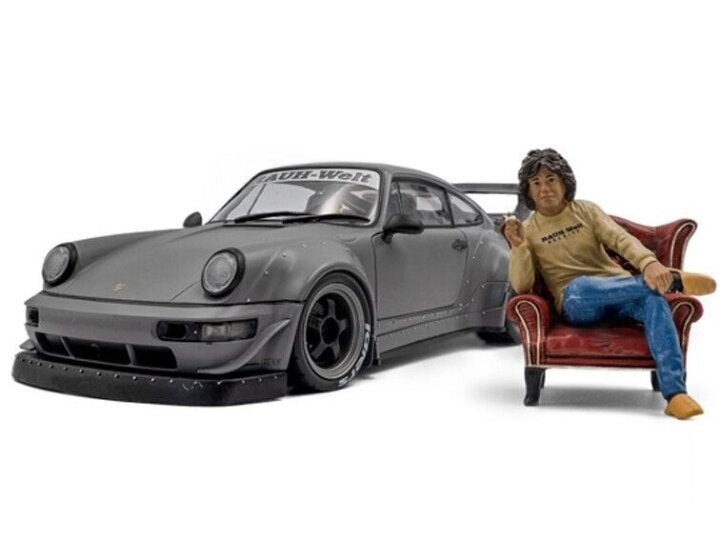 Porsche 911 (964) RWB Bodykit + Figuur Schaal 1:18, Hobby en Vrije tijd, Modelauto's | 1:18, Solido, Auto, Solido, Nieuw