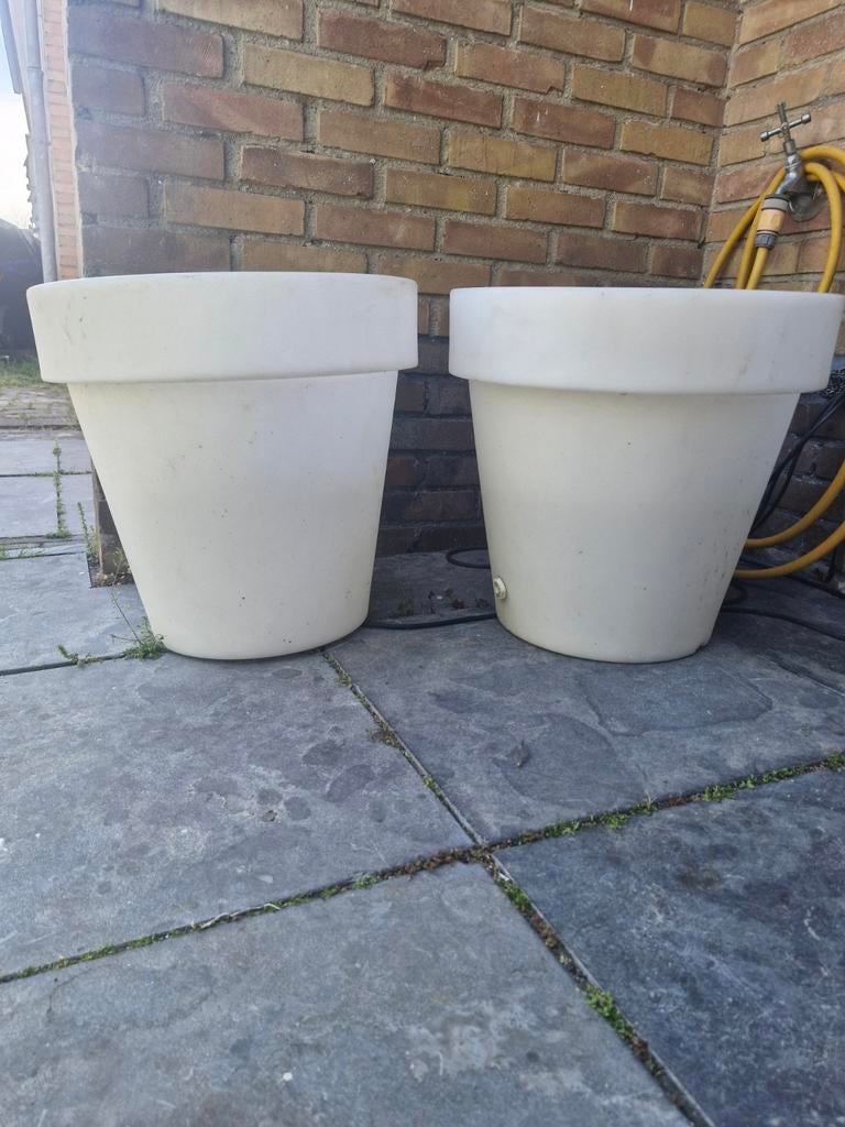 Bloempot met verlichting wit, Ophalen, Kunststof, Gebruikt, Minder dan 60 cm