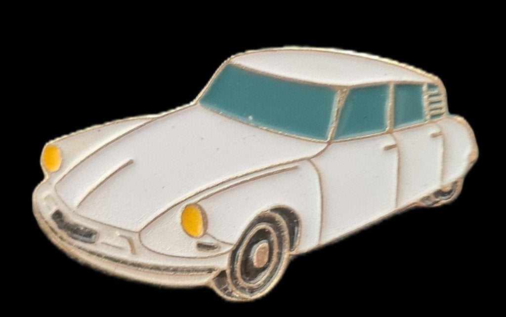 Citroën DS 19 pin- wit gelakt, Verzenden, Nieuw, Transport, Speldje of Pin