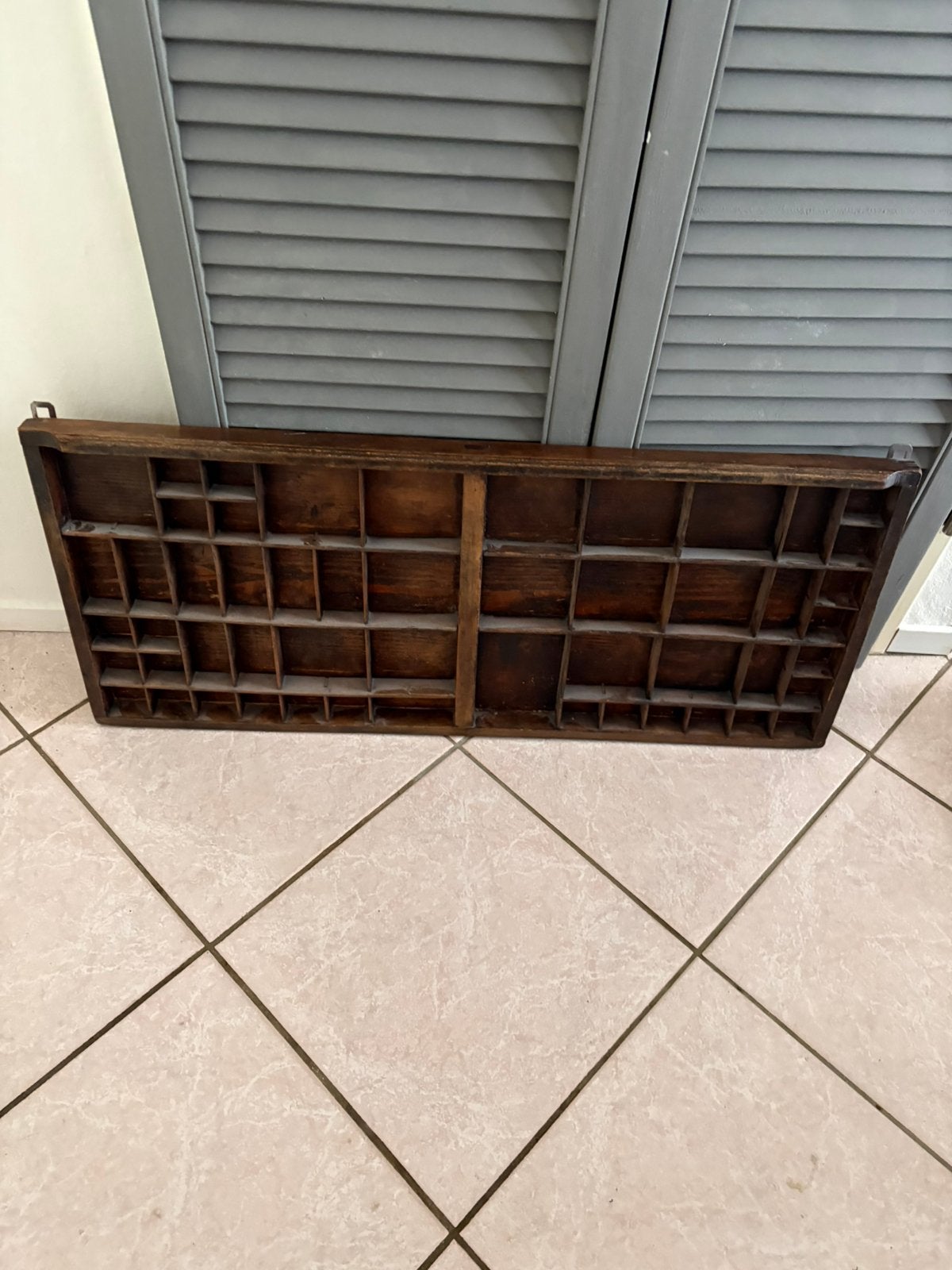 Vintage houten letterbak, Huis en Inrichting, Woonaccessoires | Wanddecoraties, Ophalen, Gebruikt