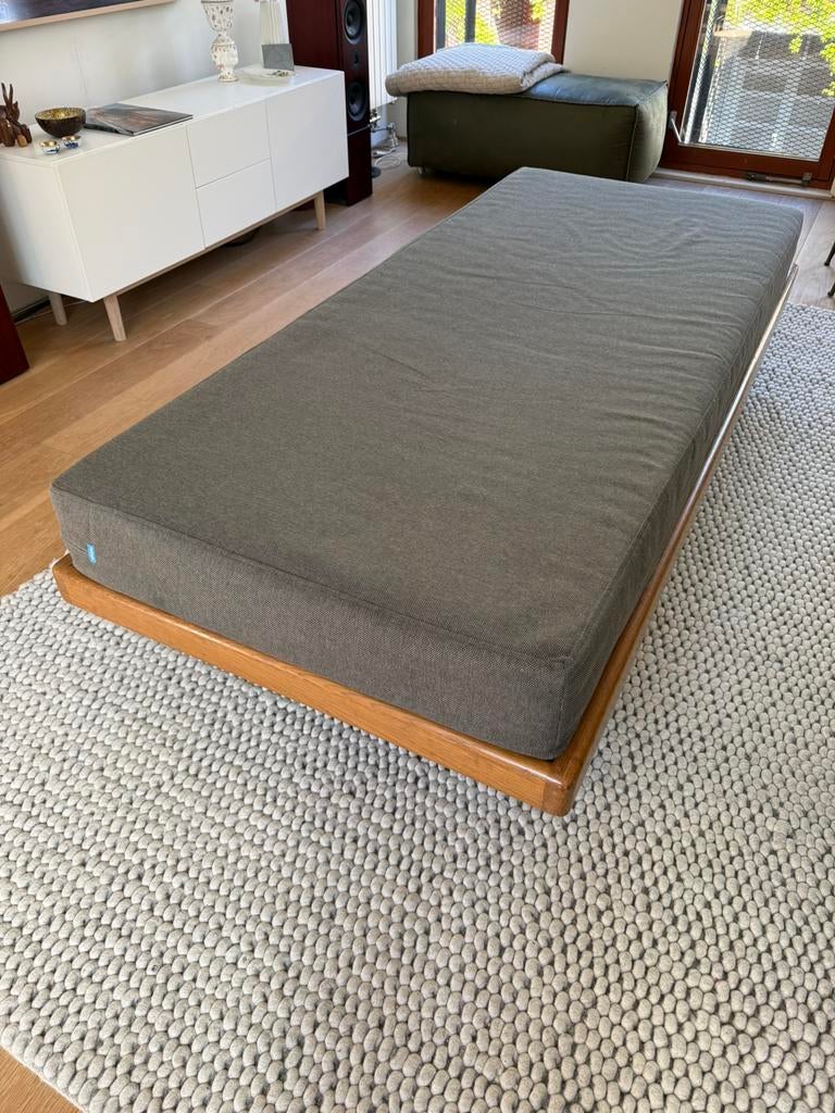 Vintage Deens daybed inclusief matras, Ophalen, Vintage jaren 60, Gebruikt, Eenpersoons