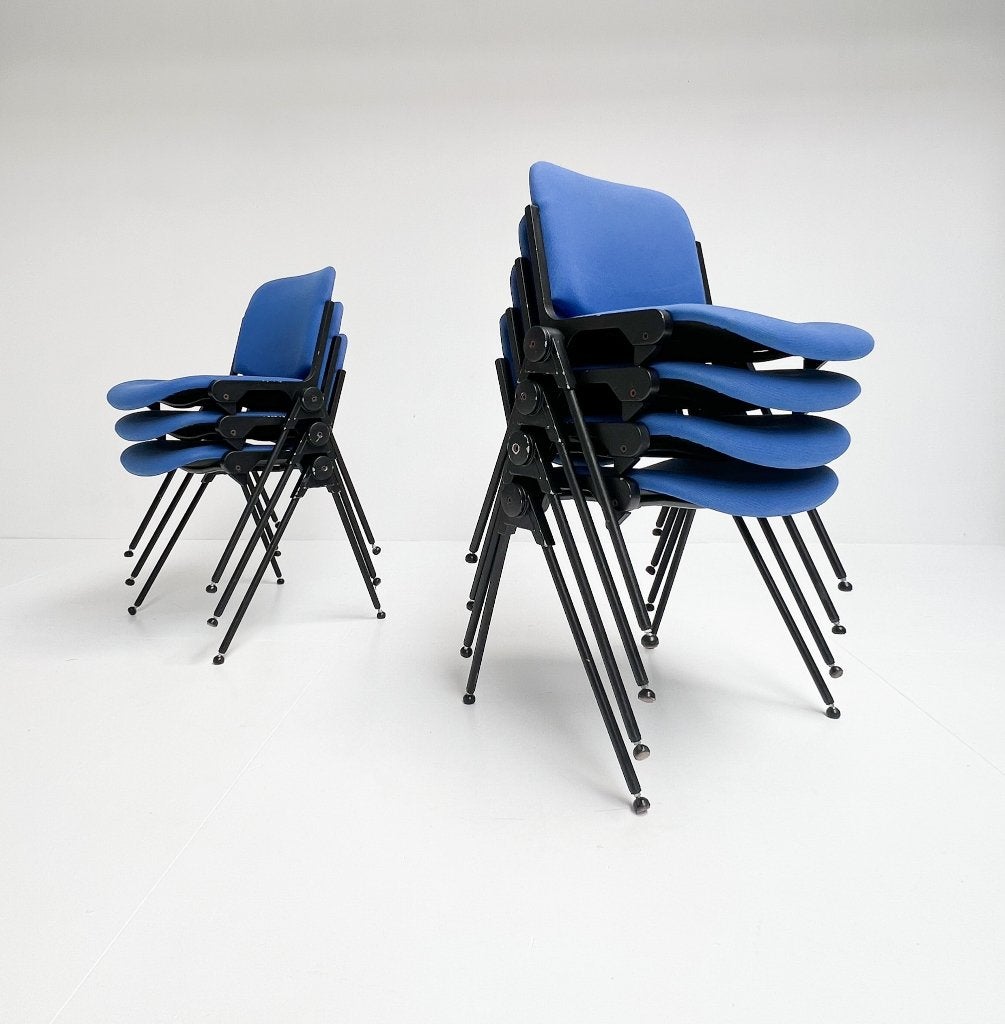 Agora stoel van Paolo Favaretto (per stuk), 1960's, Gebruikt, Blauw, Design, Stof