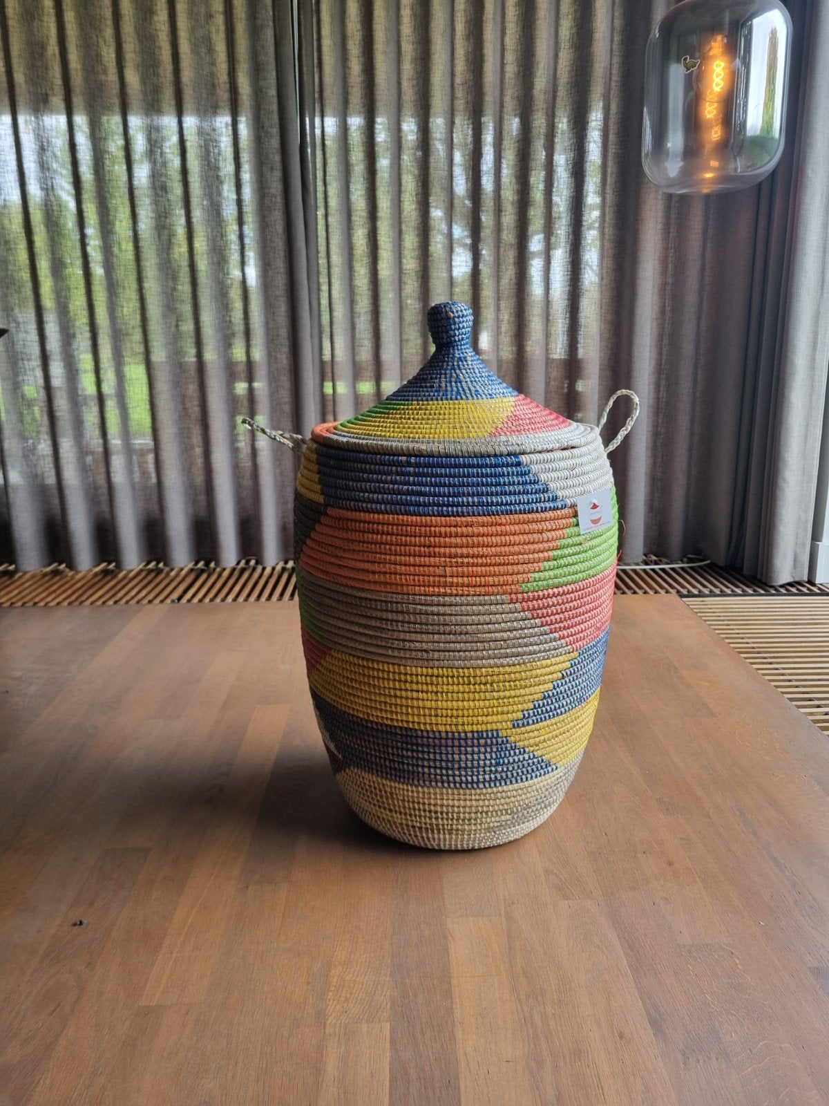 Afrikaanse zeegras wasmand opbergmand, Mand, Rond, Nieuw, Ophalen of Verzenden