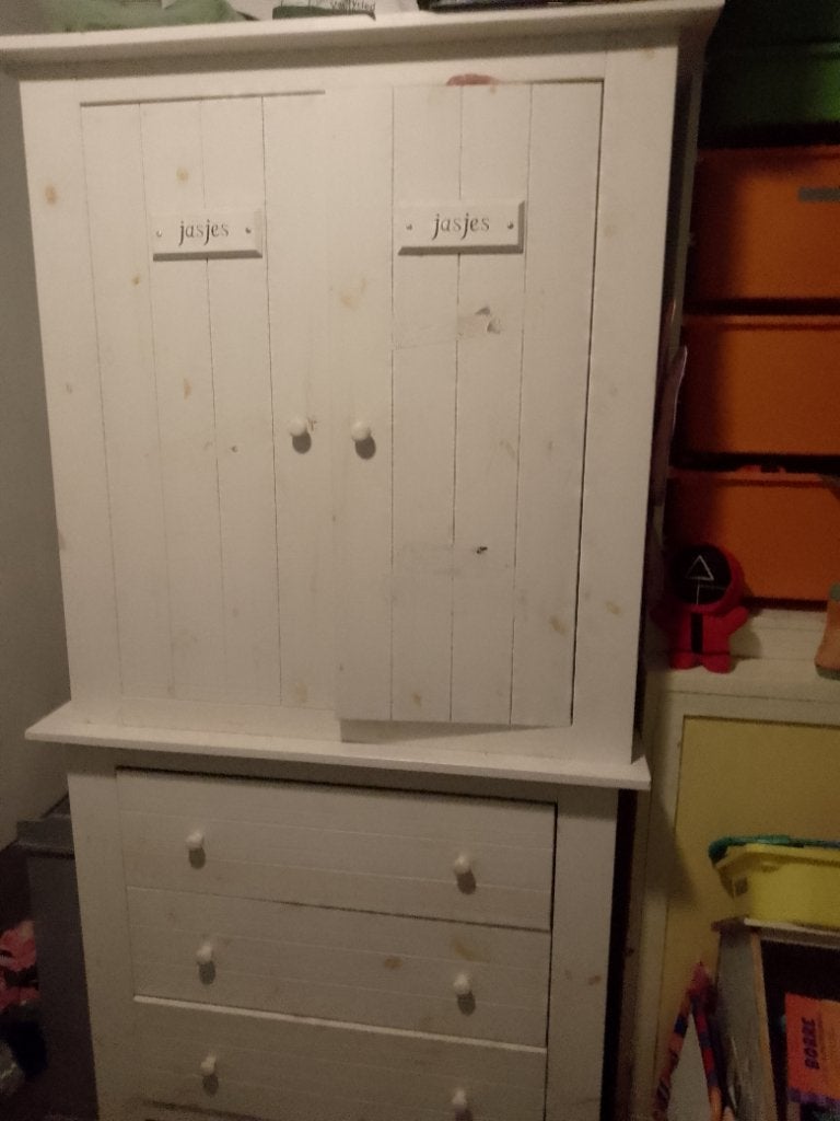 Kinder kledingkast gratis, Ophalen, Gebruikt, 50 tot 100 cm, Met lade(s)