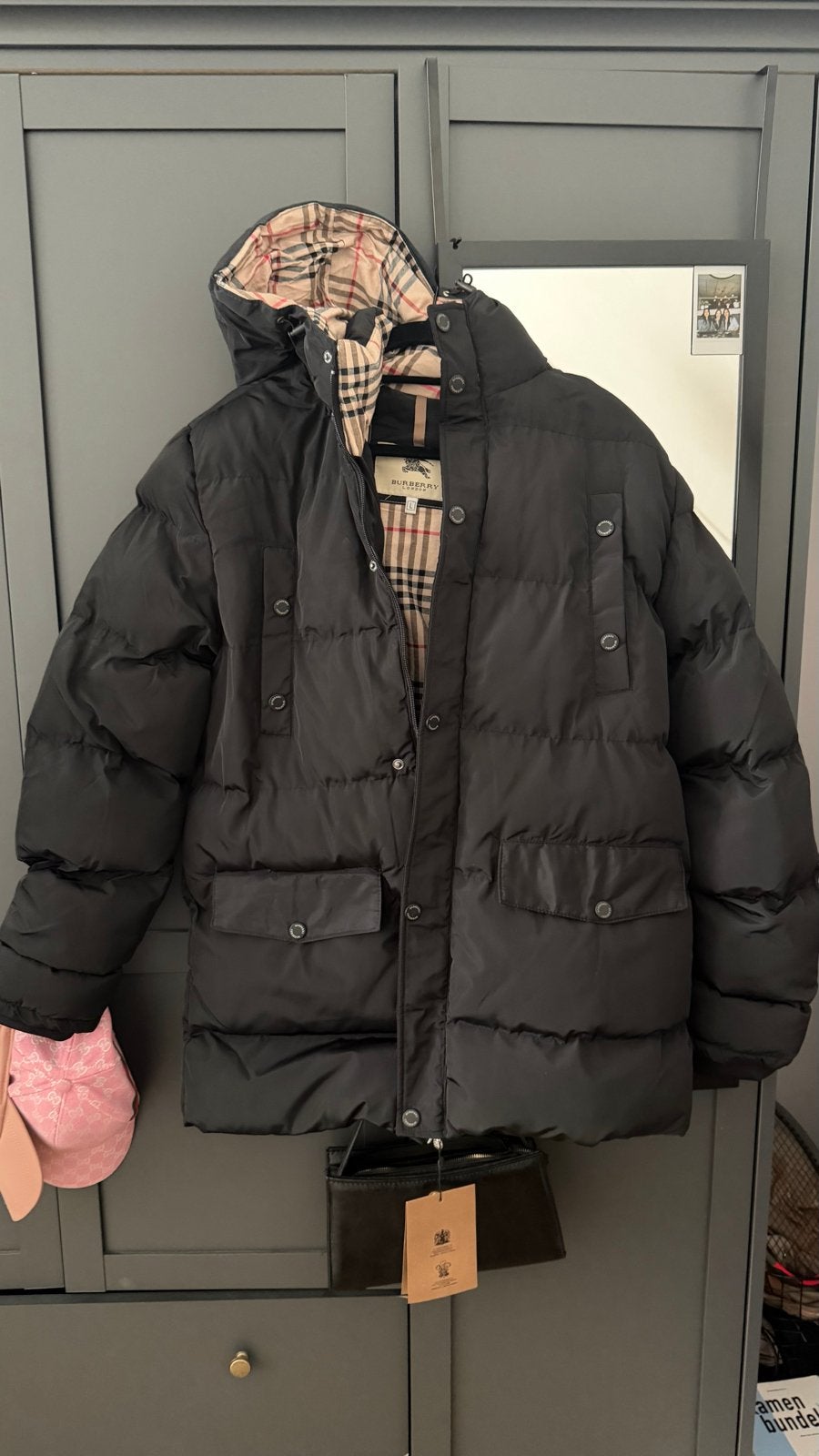 Burberry Puffer Jas Zwart Maat L, Ophalen of Verzenden, Nieuw, Maat 52/54 (L), Zwart
