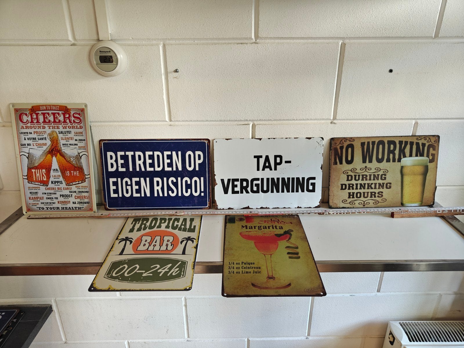 Set van 6 Metalen Mancave borden nu 20 euro bij elkaar, Reclamebord, Ophalen of Verzenden, Zo goed als nieuw, X