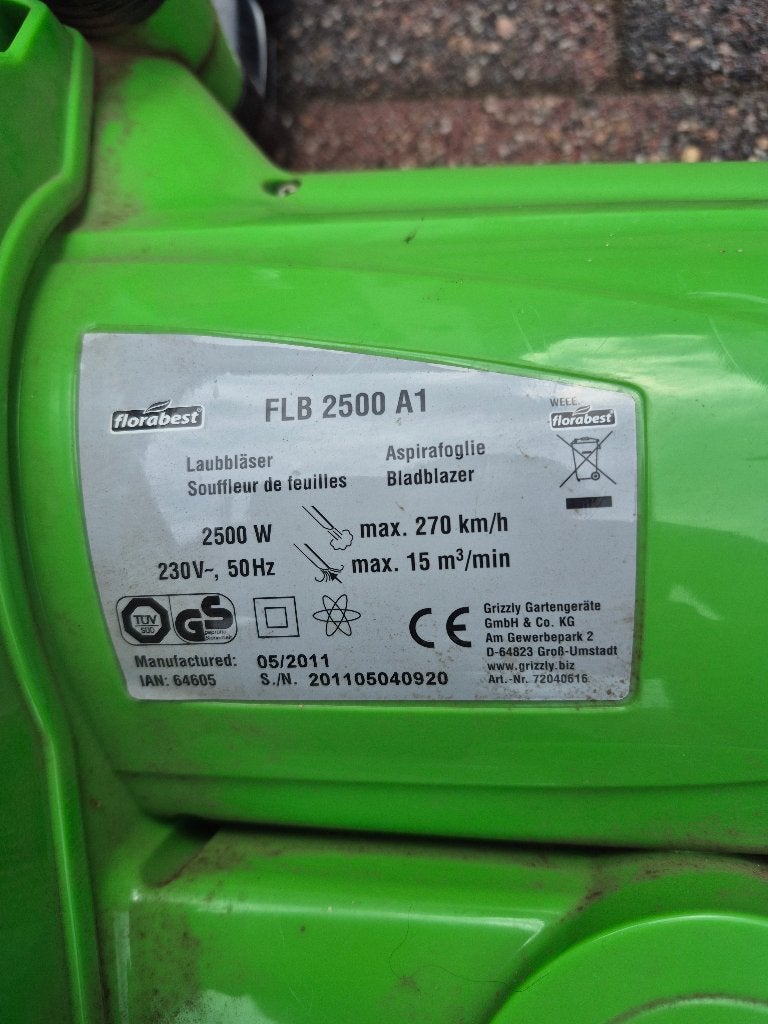 Florabest FLB 2500 A1 Bladblazer, Tuin en Terras, Ophalen, Gebruikt, Florabest, Elektrisch