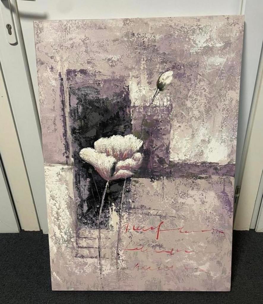 Prachtig schilderij canvas, Ophalen, Zo goed als nieuw, Schilderij, 75 cm of meer