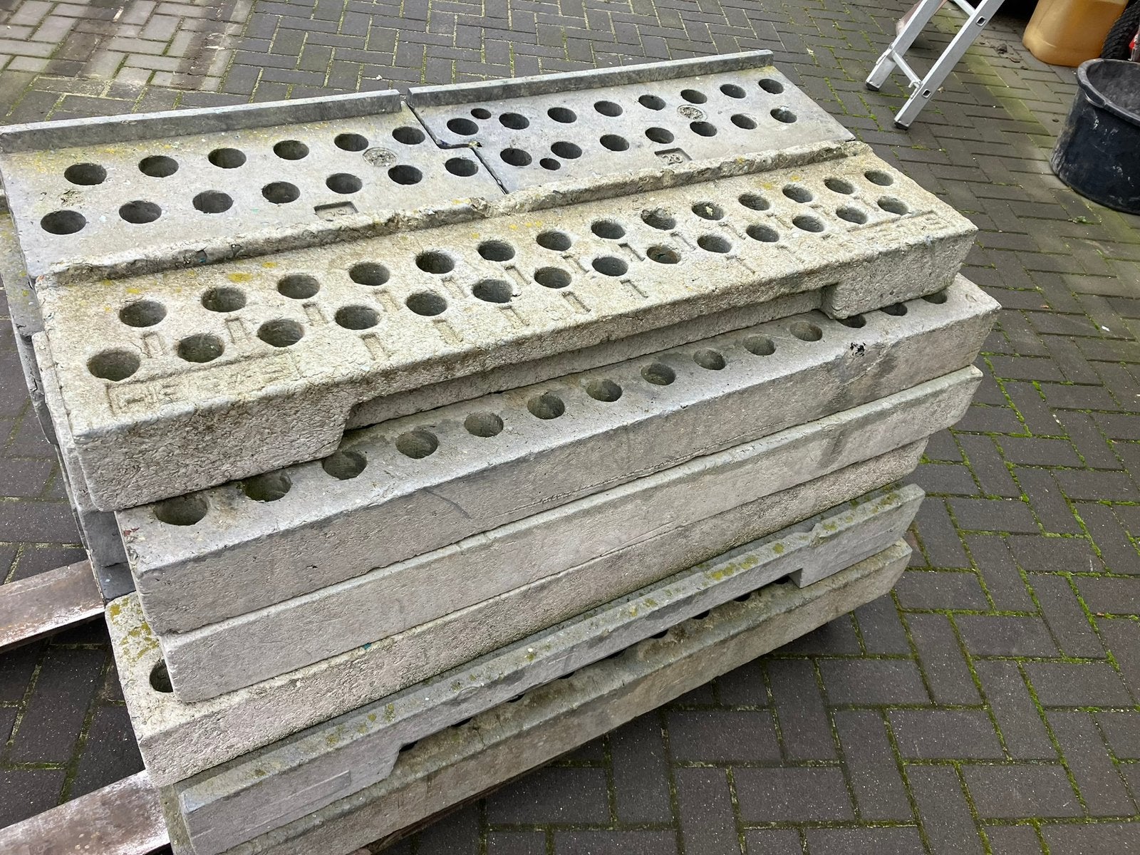 Bouwhek blokken transportblokken, Ophalen, Zo goed als nieuw, IJzer