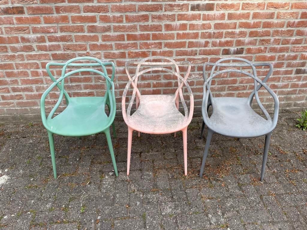 Drie Kartell Masters Philippe Starck, Ophalen, Gebruikt, Drie