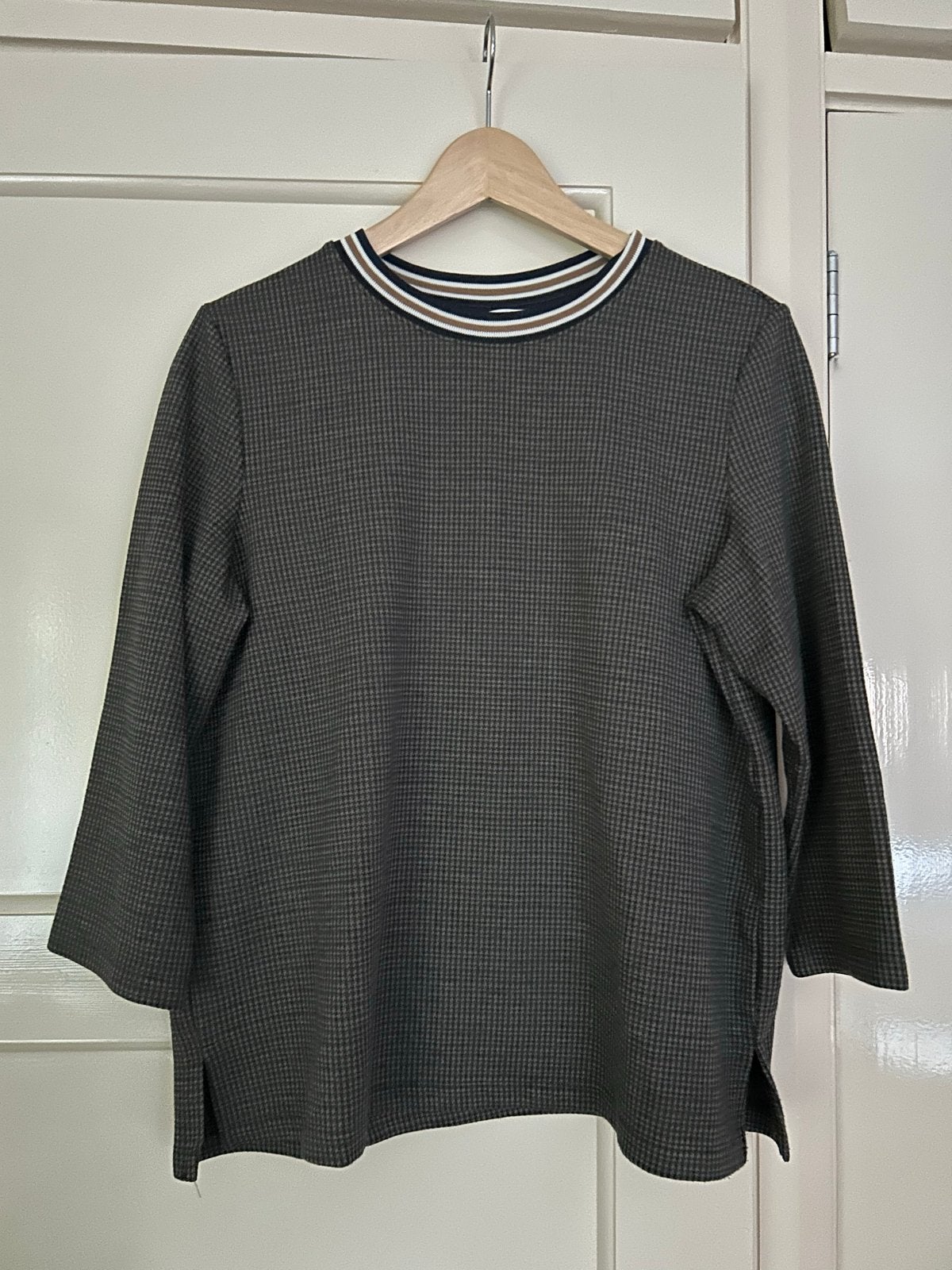 Jake's trui met driekwart mouwen en houndstooth print, Kleding | Dames, Maat 42/44 (L), Ophalen of Verzenden, Korte mouw, Grijs