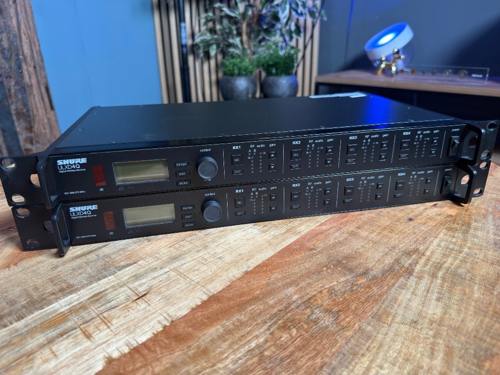 2x Shure ULXD4Q K51 quad receiver 606-670 MHz, Ophalen, Gebruikt, Overige typen, Draadloos