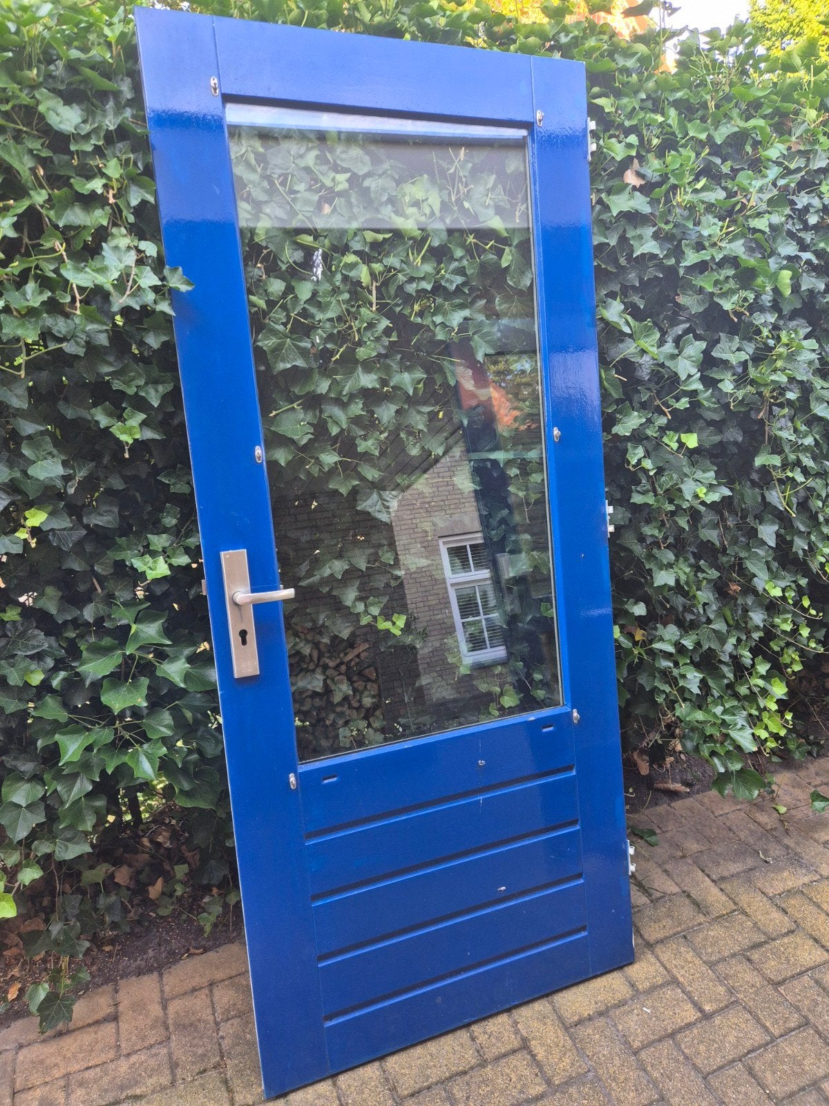 zeer breede deur 925  2113 met dubbel ..., Ophalen, 80 tot 100 cm, Buitendeur, Glas