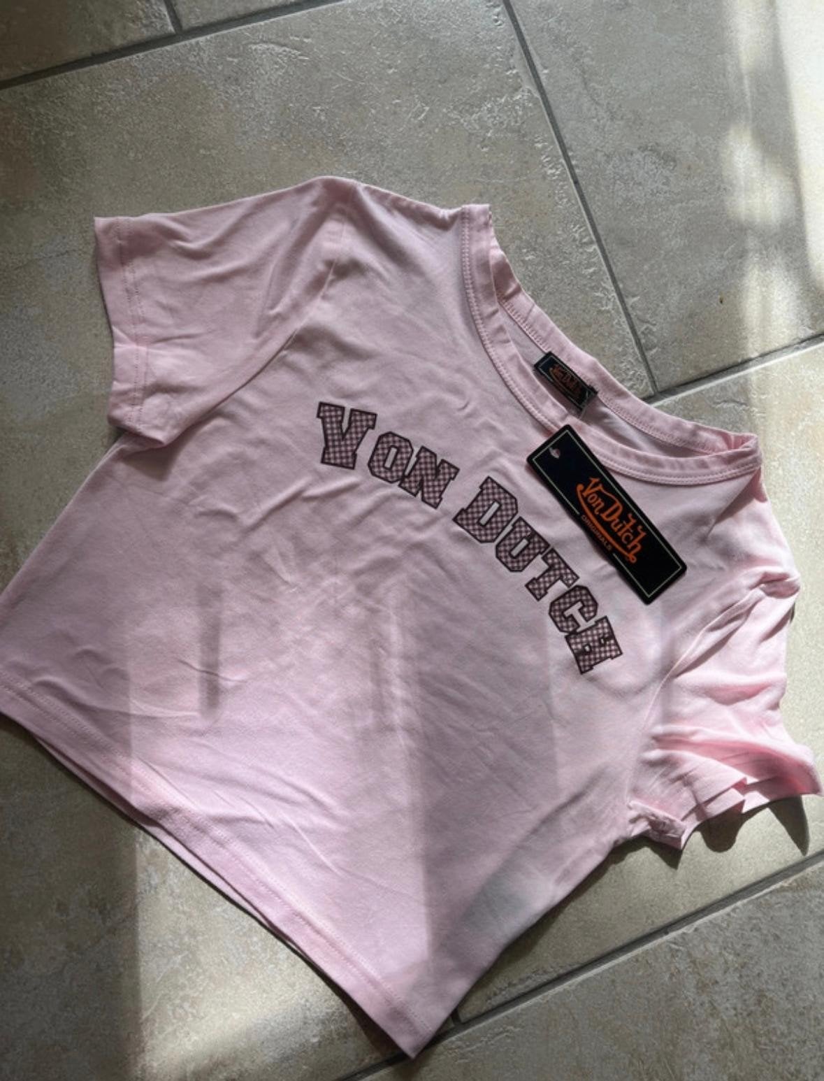 Nieuw Von Dutch crop top Roze Maat L, Maat 42/44 (L), Nieuw, Ophalen of Verzenden, Korte mouw