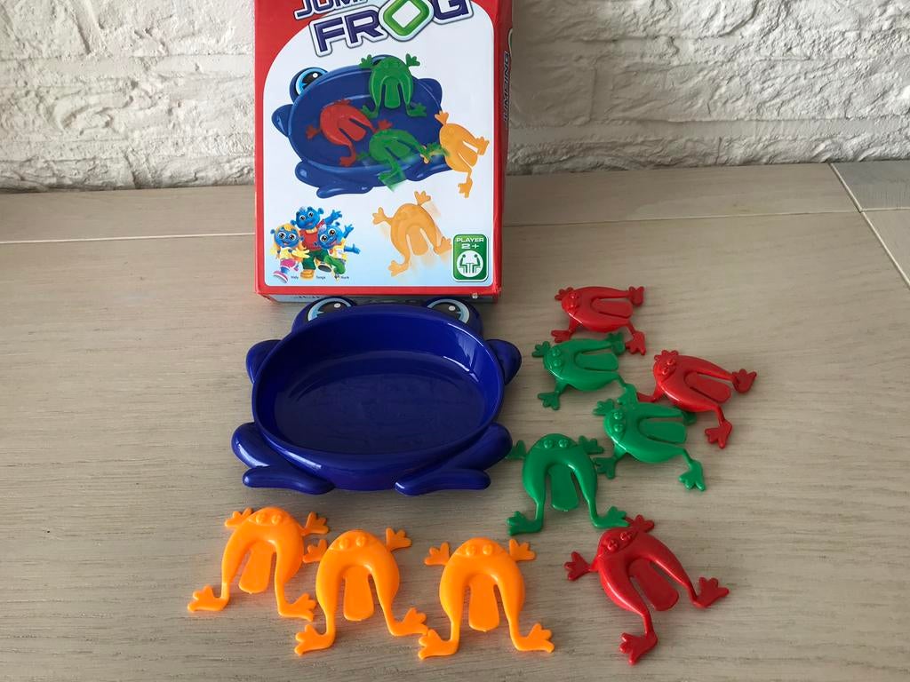 Springende kikkers….. leuk spel voor €0,50, Ophalen, Zo goed als nieuw