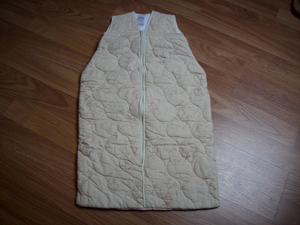 Slaapzak dik beige met beertjes 90 cm, Ophalen of Verzenden, Zo goed als nieuw, 90 cm, Beige