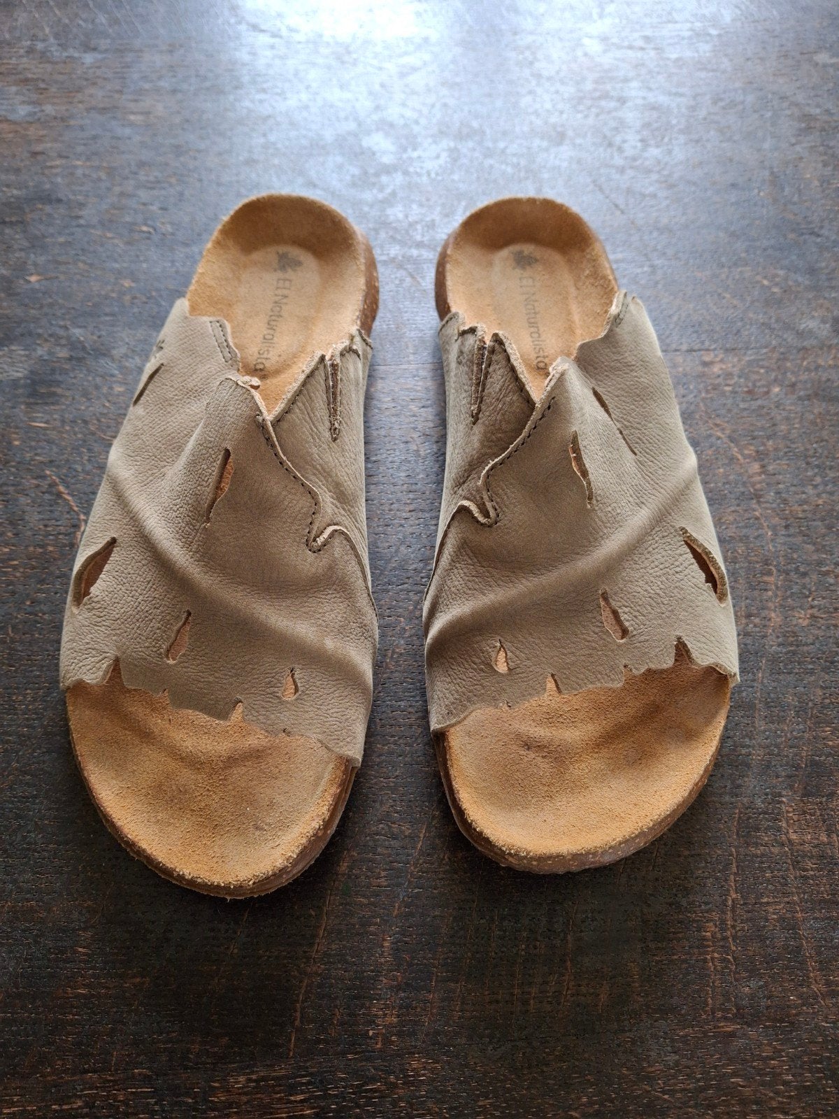 El Naturalista instappers/slippers maat 38 (37) olijfgroen, Instappers, Zo goed als nieuw, Groen, El Naturalista