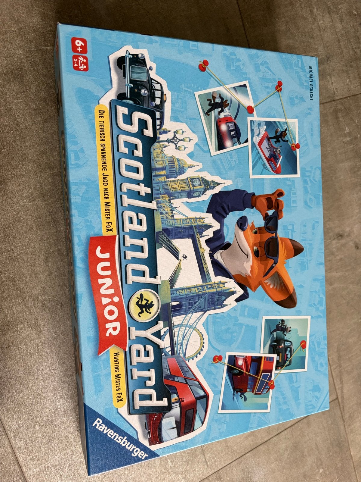 Scotland Yard Junior - Ravensburger bordspel, Hobby en Vrije tijd, Drie of vier spelers, Ophalen of Verzenden, Zo goed als nieuw