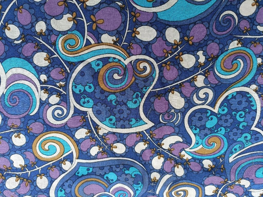 Origineel vintage strik schort psychedelisch paars (RD2), Huis en Inrichting, Keuken | Textiel, Ophalen of Verzenden, Gebruikt