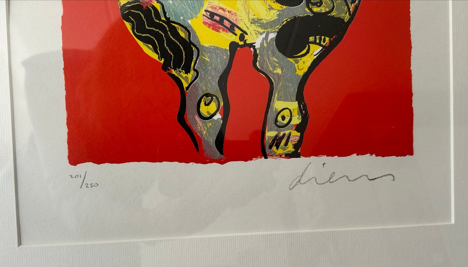 Peter Diem litho (201/250) - uit erfenis, Antiek en Kunst, Kunst | Litho's en Zeefdrukken, Gelimiteerde oplage, Ophalen, Abstract