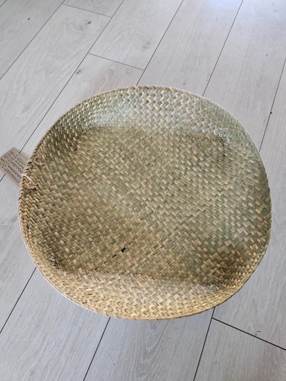 Gevlochten rieten schaal - Decoratieve mand, Handgemaakt, Schaal, Rond, Ophalen of Verzenden