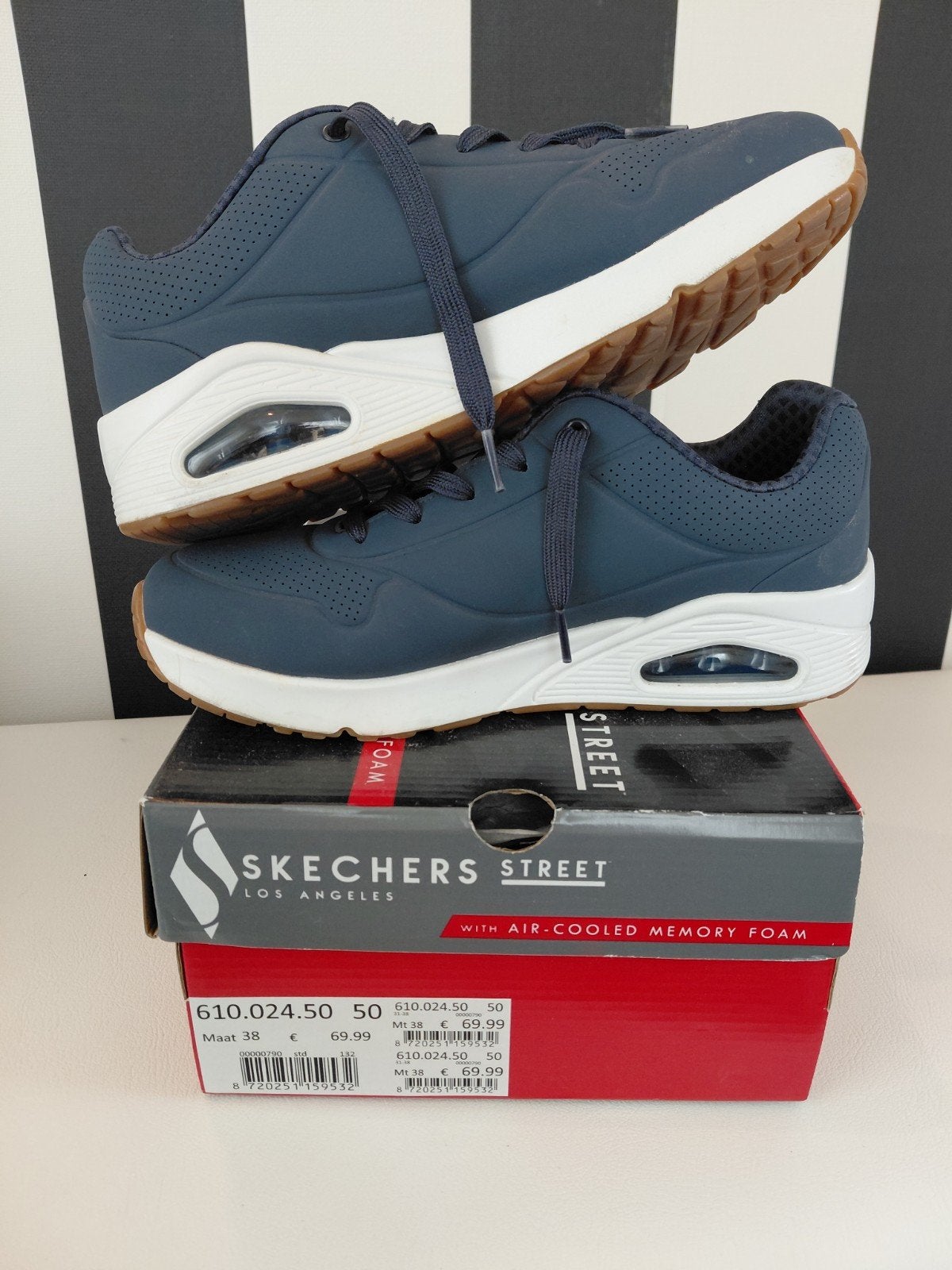 Skechers Street Sneakers met Air-Cooled Memory Foam maat 38, Kleding | Dames, Ophalen, Skechers, Blauw, Nieuw