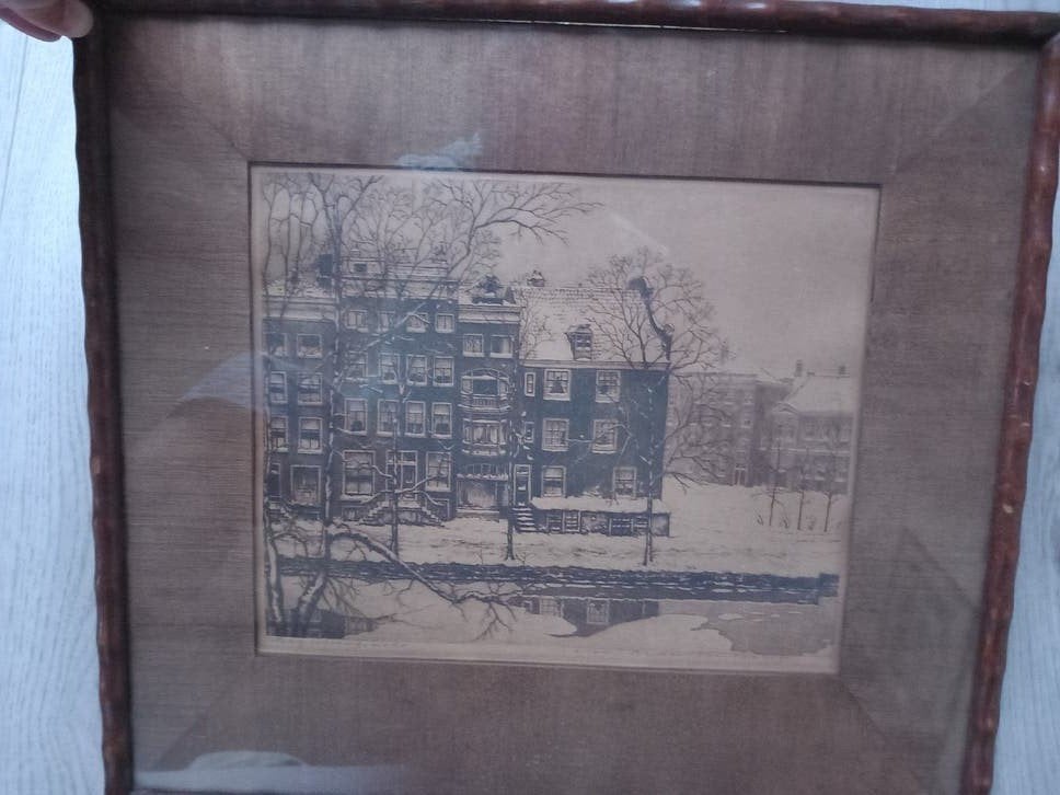 fraaie ets reguliersgracht Amsterdam cornelis brandenburg, Antiek en Kunst, Kunst | Etsen en Gravures, Ophalen of Verzenden