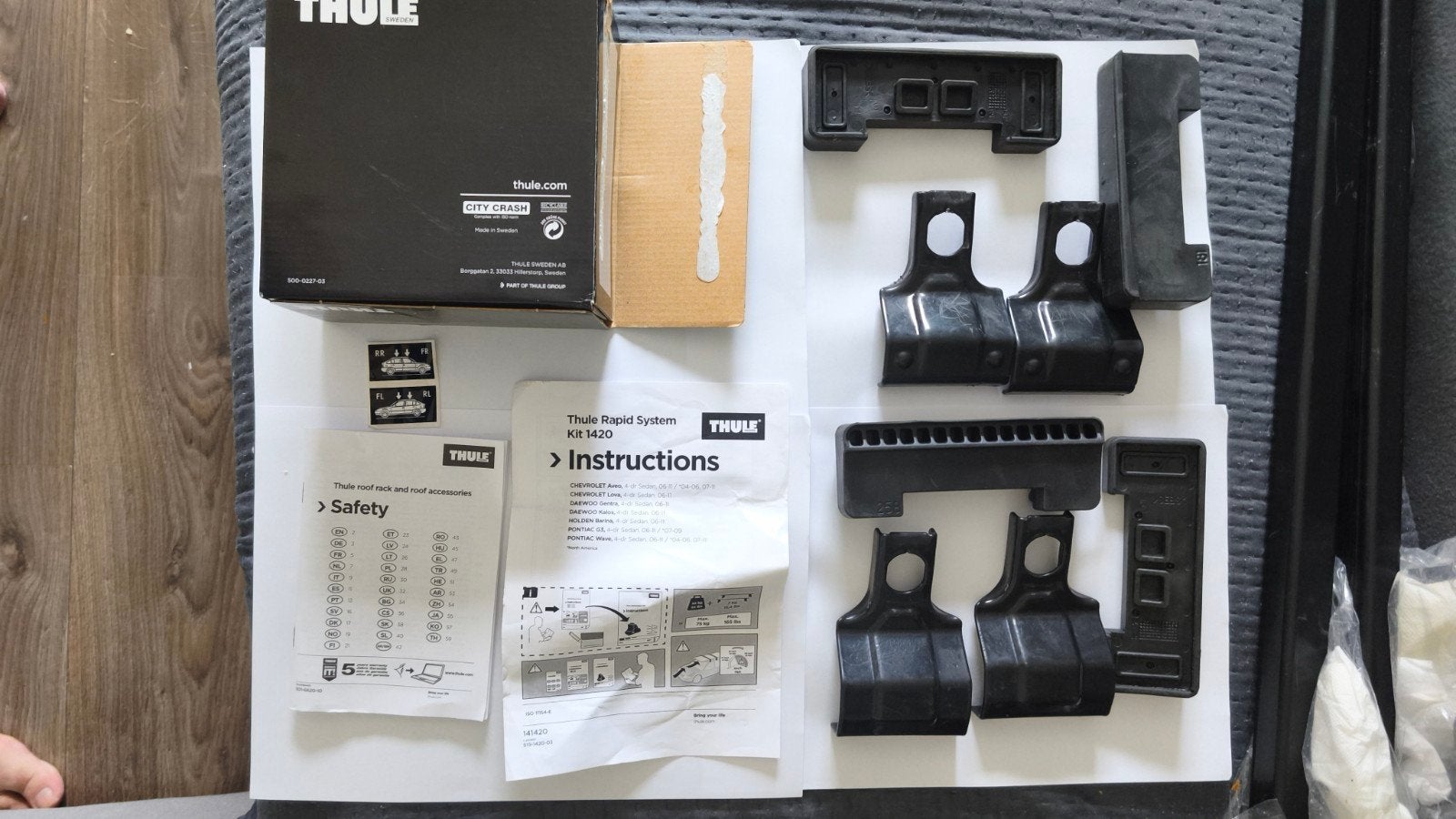 Thule Rapid System dakdragerset met kit 1420, Ophalen, Gebruikt