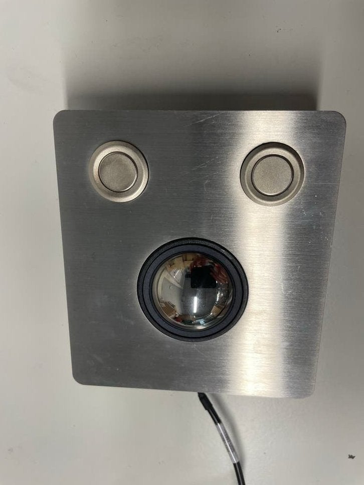 RVS robuuste inbouw  trackball muis trackbal, Computers en Software, Muizen, Ophalen of Verzenden, Zo goed als nieuw, Overige typen
