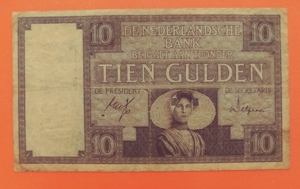 Bankbiljet 10 gulden 1932 Zeeuws Meisje, cat. PL35.d2, Postzegels en Munten, Bankbiljetten | Nederland, Verzenden, 10 gulden, Los biljet