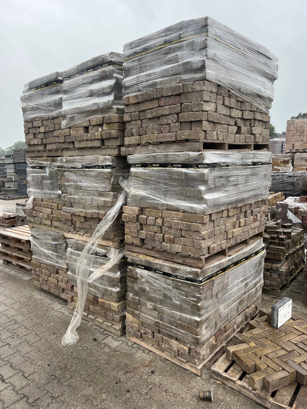 Mooie partij gebakken dikformaten - Brons genuanceerd - 84m², Ophalen of Verzenden, Overige materialen, 10 m² of meer, Klinkers
