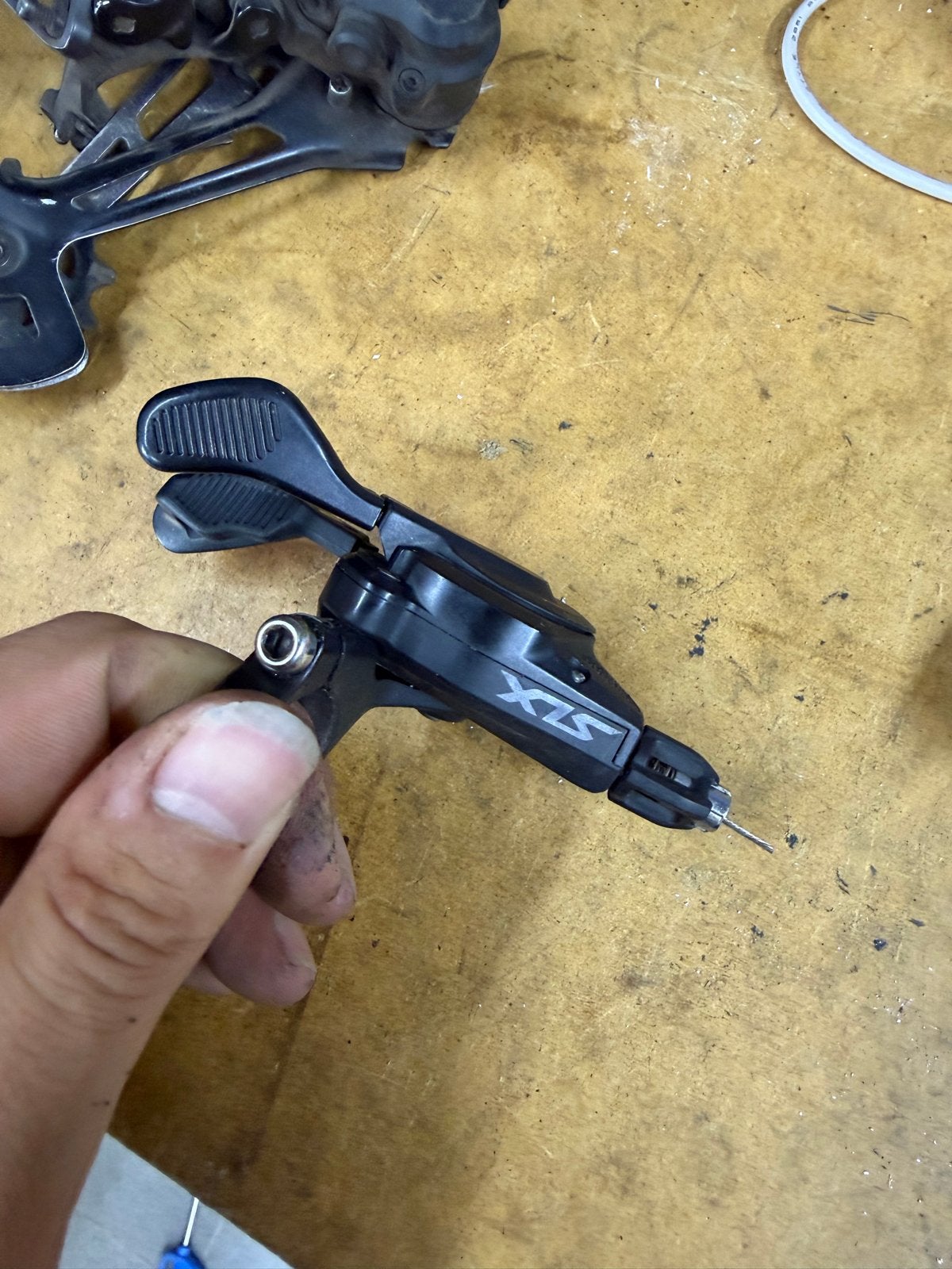 Shimano Deore XT M8000 Derailleur en SLX M7000 Shifter, Ophalen, Gebruikt, Derailleur of Ketting, Aluminium