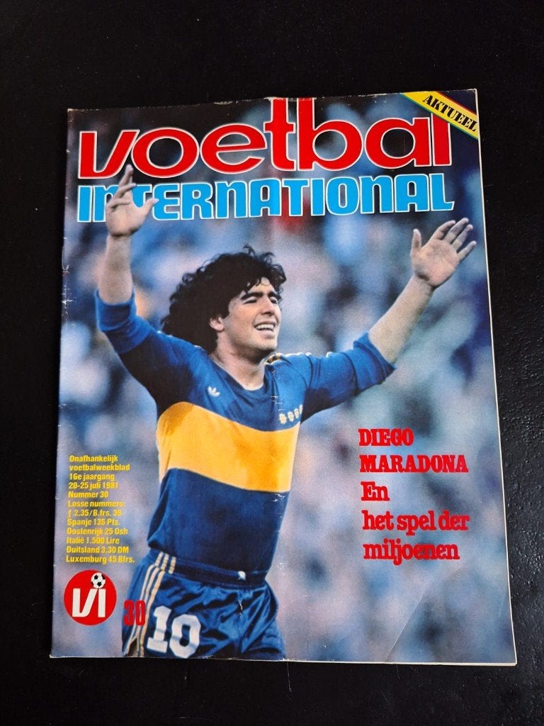 VI Magazine 1981 - Diego Maradona - Boca Juniors, Ophalen of Verzenden, Zo goed als nieuw, Buitenlandse clubs, Boek of Tijdschrift