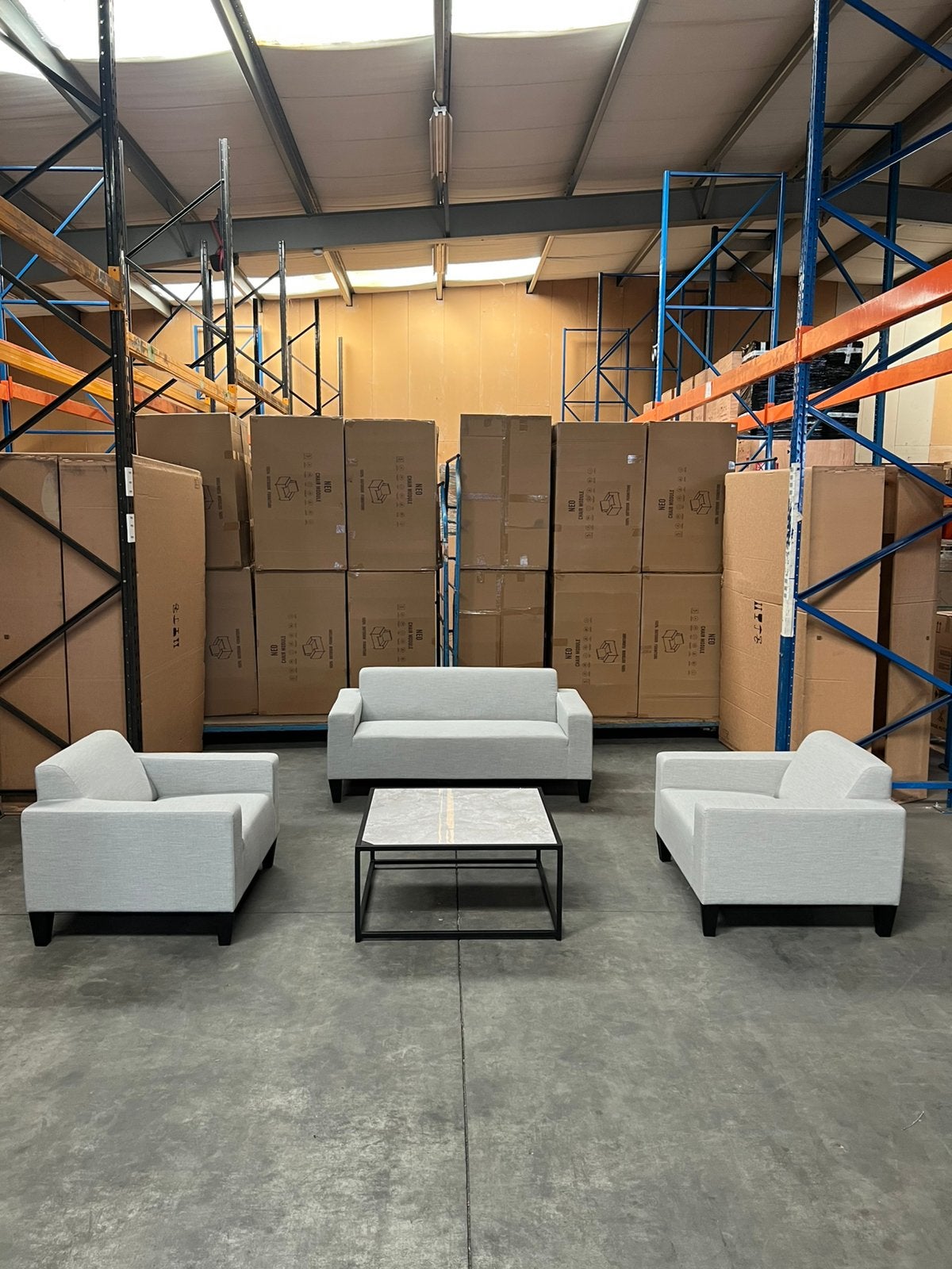 Loungeset beige & donker grijs | Sunbrella | aanbieding, Ophalen
