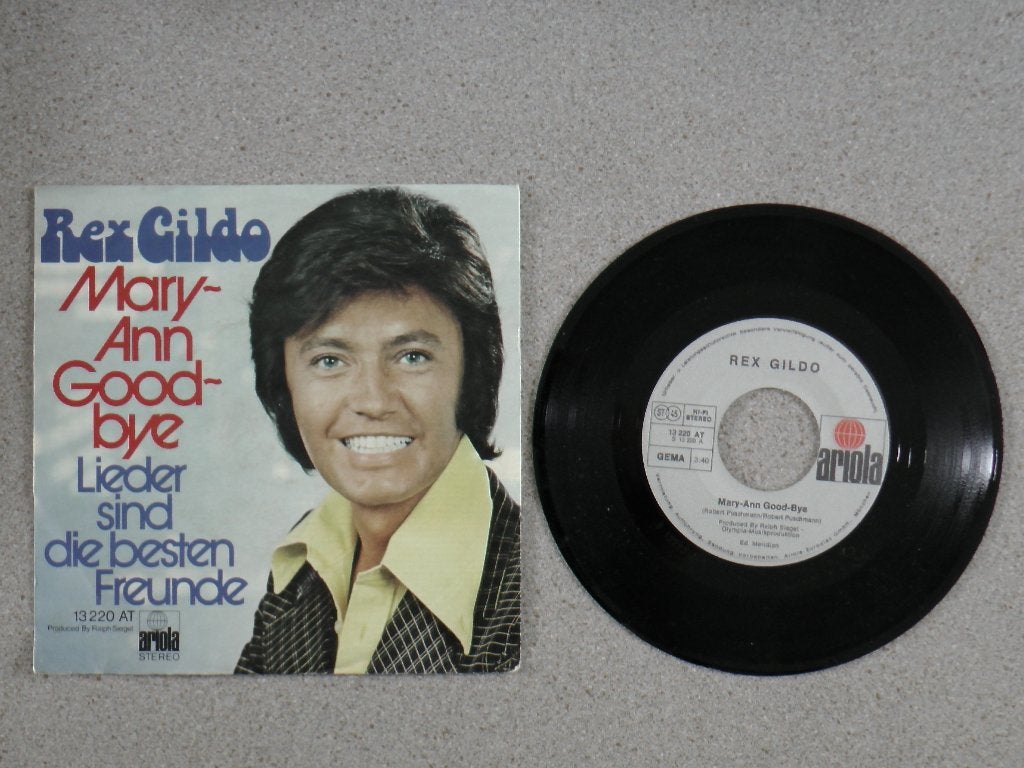 Rex Gildo - Mary Ann Goodbye VINYL SINGLE, Gebruikt, 7 inch, Pop, Fotohoes