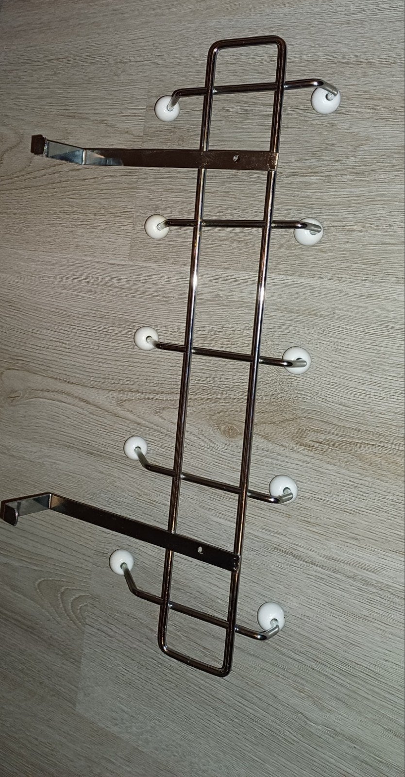 Metalen kapstok met 10 haken - Over de deur, Gebruikt, Minder dan 100 cm, Metaal, Ophalen