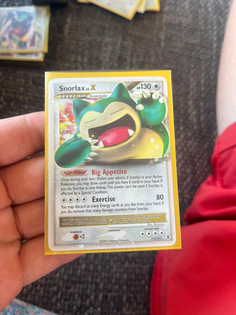 Pokémon Kaart Snorlax LV.X 111/111 - poor, Ophalen of Verzenden, Zo goed als nieuw, Losse kaart