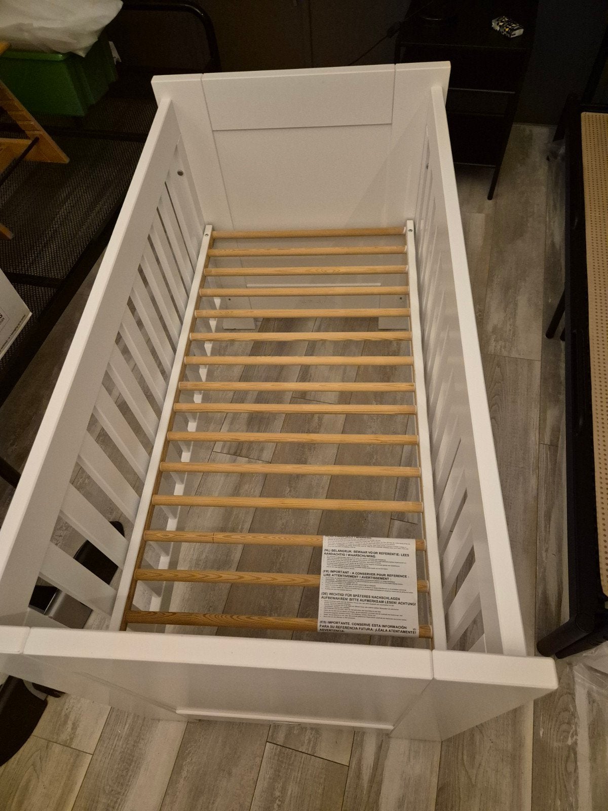Bopita ledikant met AeroSleep matras en matrasbeschermer, Zo goed als nieuw, Minder dan 140 cm, Minder dan 70 cm, Ophalen