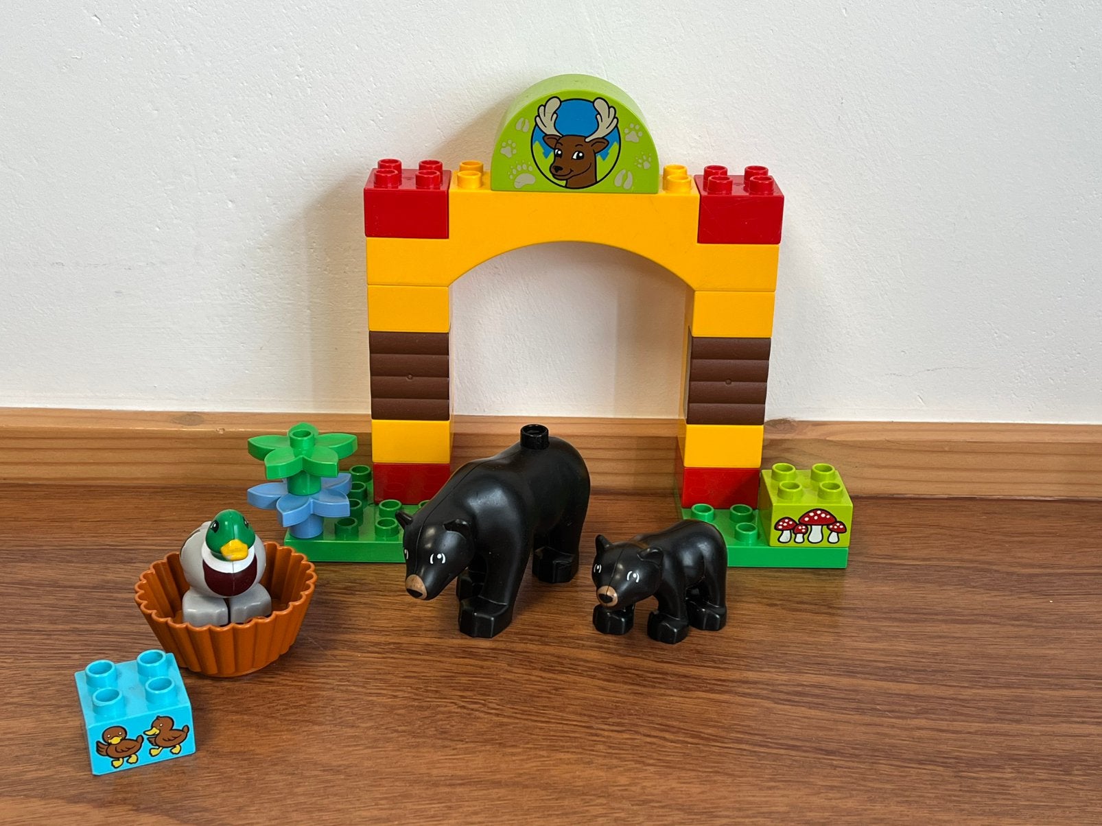 Duplo dieren zwarte beren verblijf met eend, Kinderen en Baby's, Speelgoed | Duplo en Lego, Ophalen of Verzenden, Zo goed als nieuw