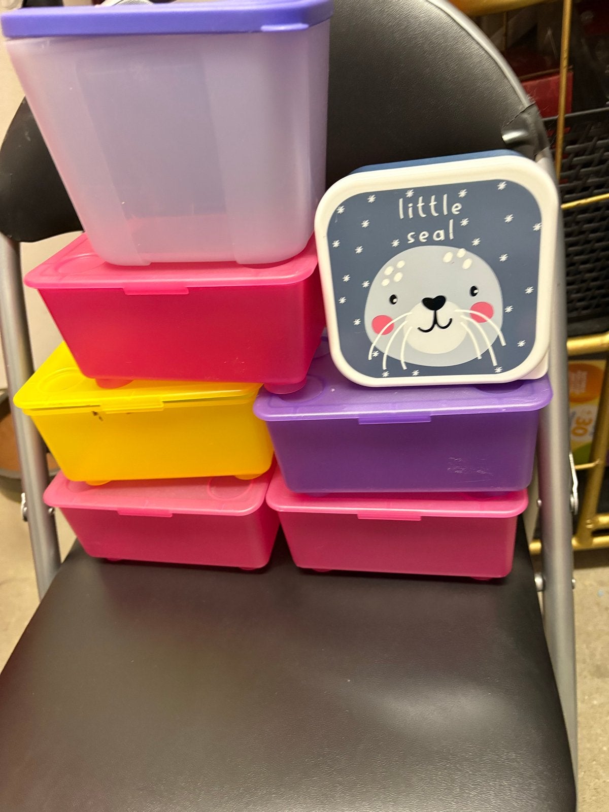 bewaardozen en bakjes - diverse kleuren, Ophalen of Verzenden, Gebruikt, Roze